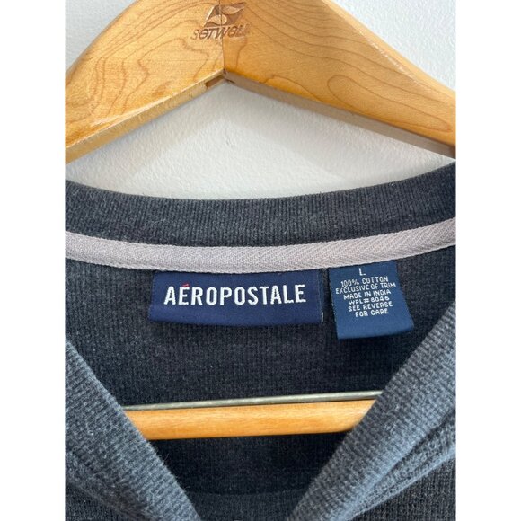 VTG Aeropostale Thermal Long Sleeve T-Shirt Mens L Gray  Graphic Print Y2K - Picture 4 of 6